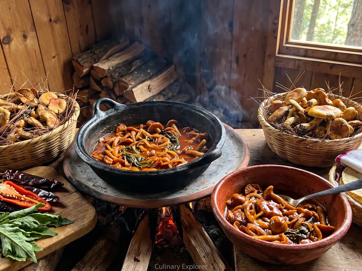 Hongos Amarillos al Chile Guajillo - Chef Lupita