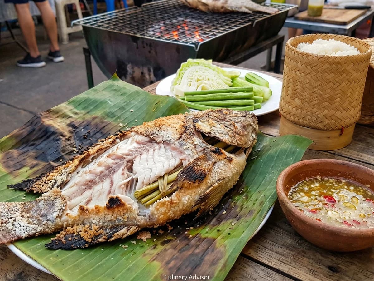 Salt-Crusted Grilled Fish (Pla Pao) - Chef Fai