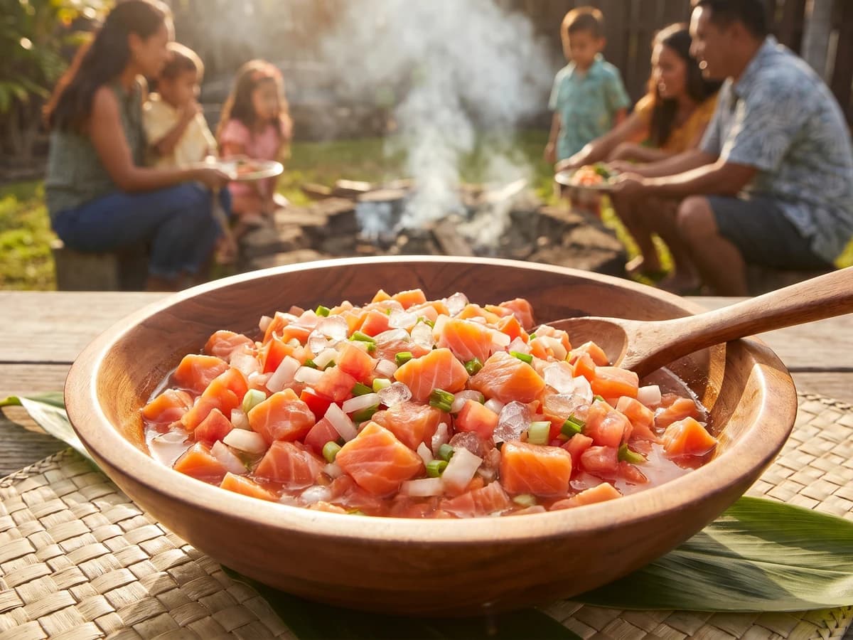 Lomi Lomi Salmon (Hawaiian Salted Salmon Salad) - Chef Makoa
