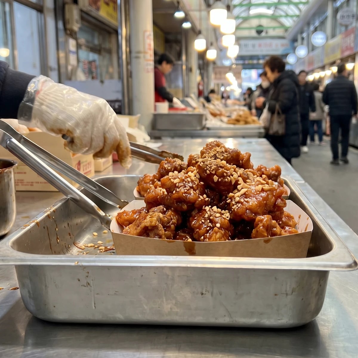 Sokcho Dakgangjeong (속초닭강정, Sokcho Market Glazed Chicken)