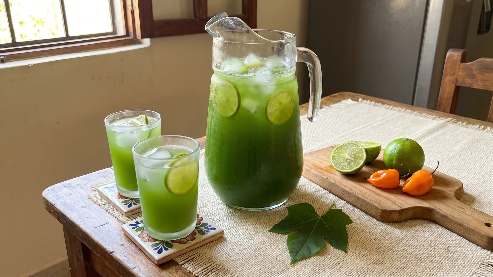 Agua de Chaya con Limón