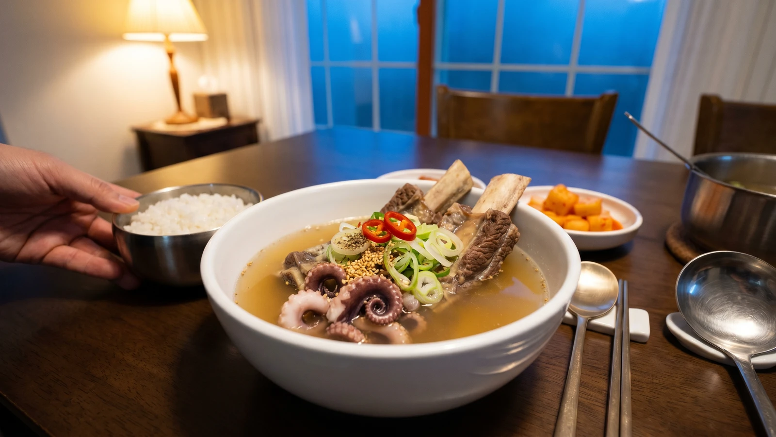 Galnaktang (Short Rib and Octopus Soup)