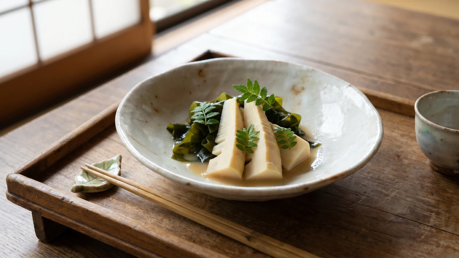 Bamboo Shoot and Wakame Salad (若竹和え, Wakatake-ae)