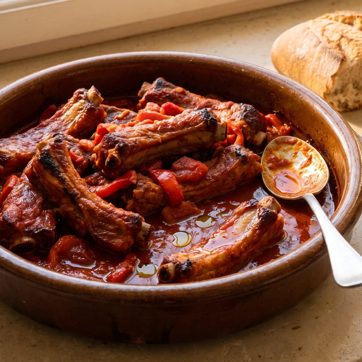 Costillas a la Riojana