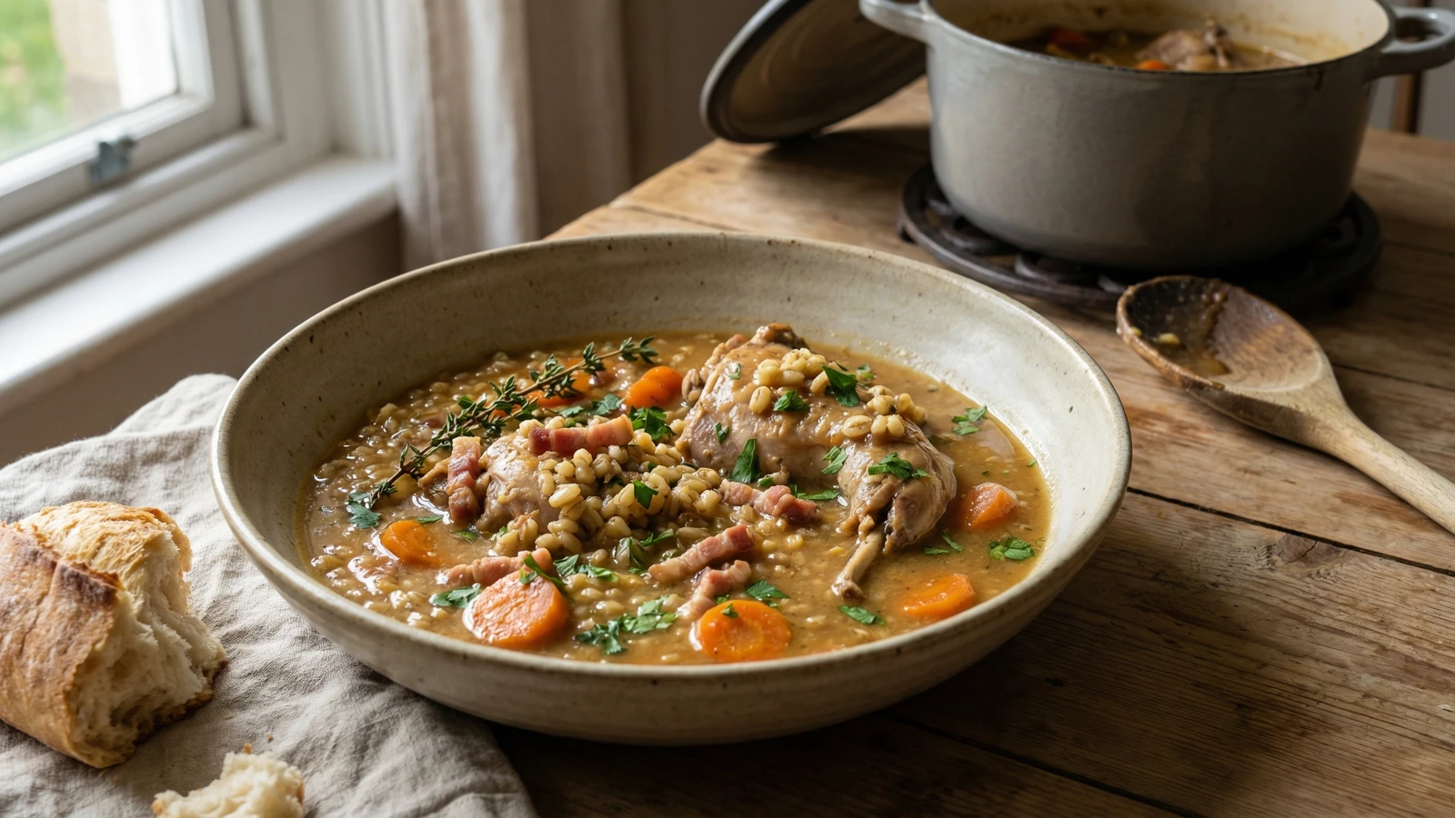 Rabbit Stew with Pearl Barley