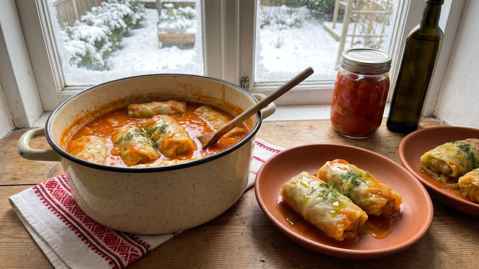 Holubtsi z Pshonom (голубці з пшоном, millet cabbage rolls)