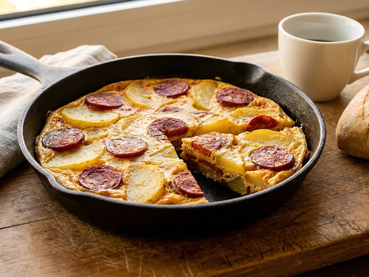 Fritada de Chouriço e Batata - Chef Margarida