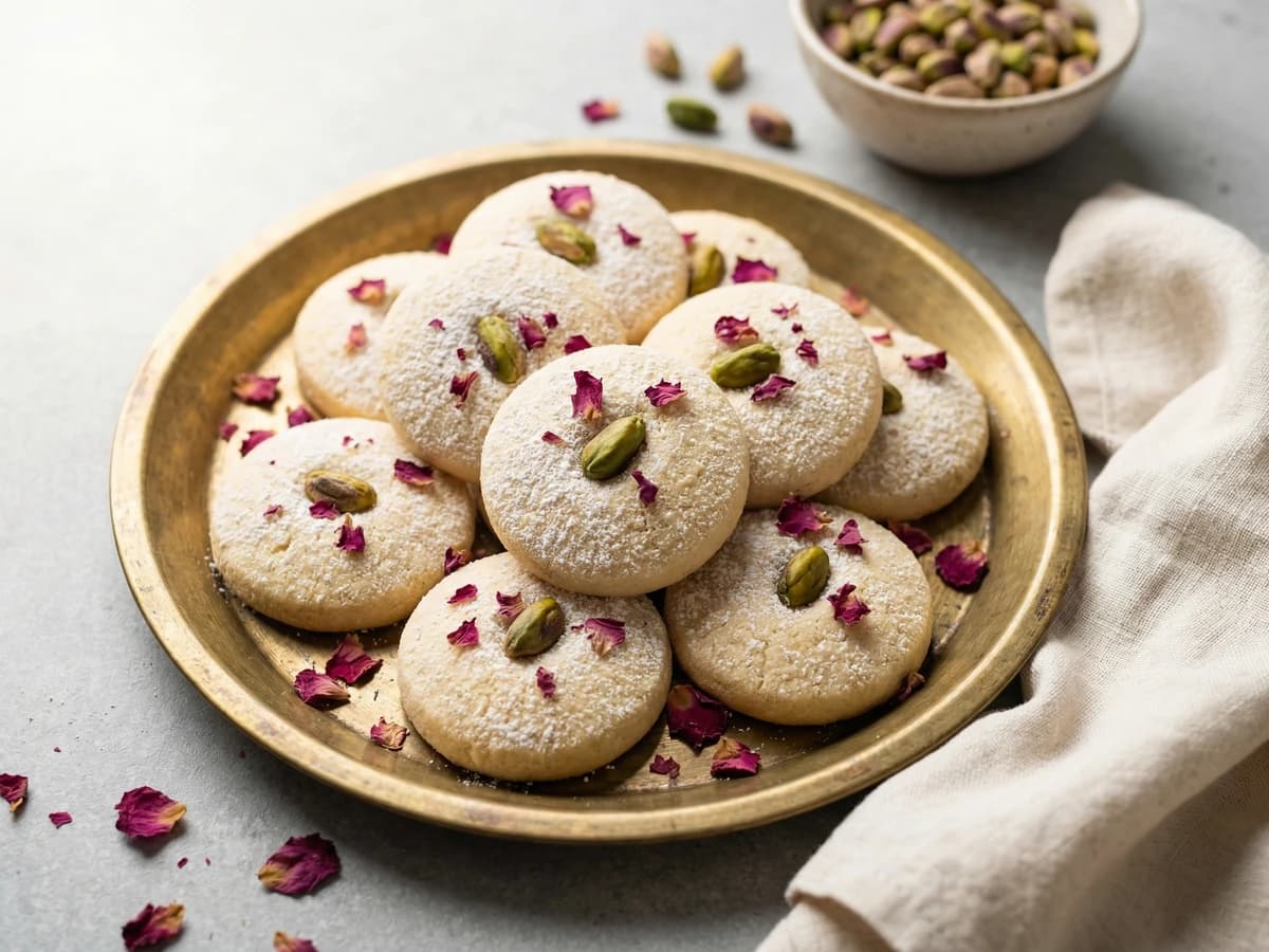 Cardamom Rose Pistachio Cookies - Chef Dean