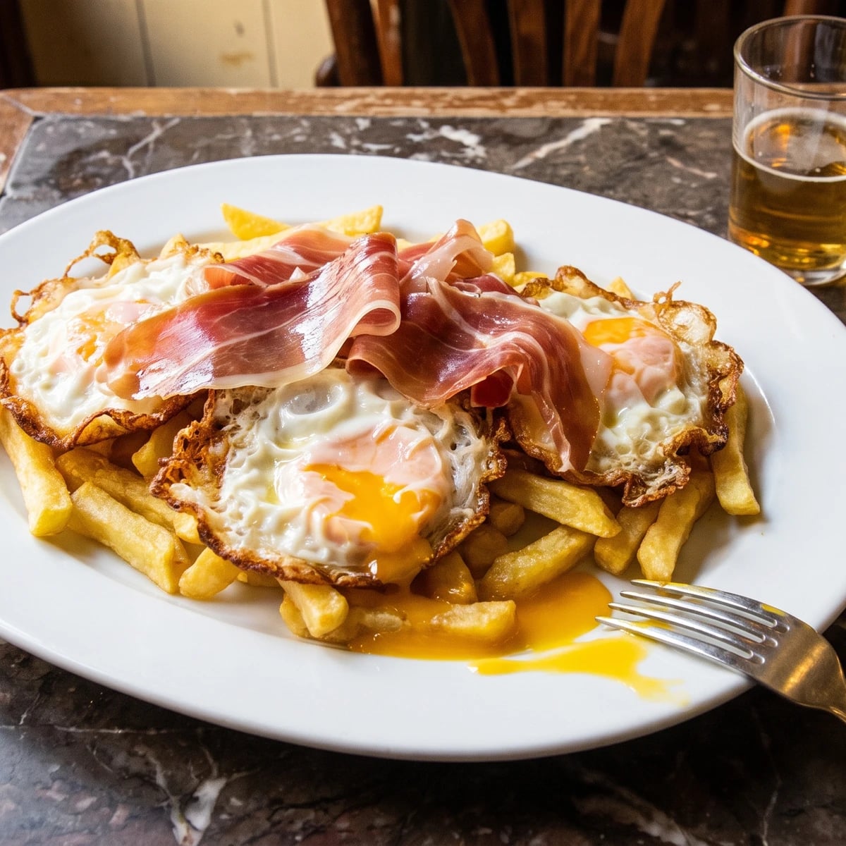 Huevos Rotos con Jamón
