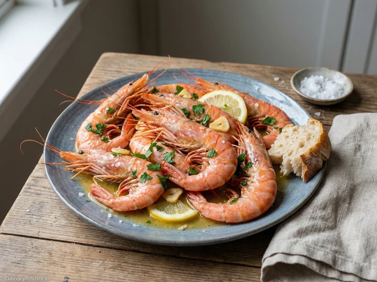 Garlic Butter Spot Prawns - Chef Dean