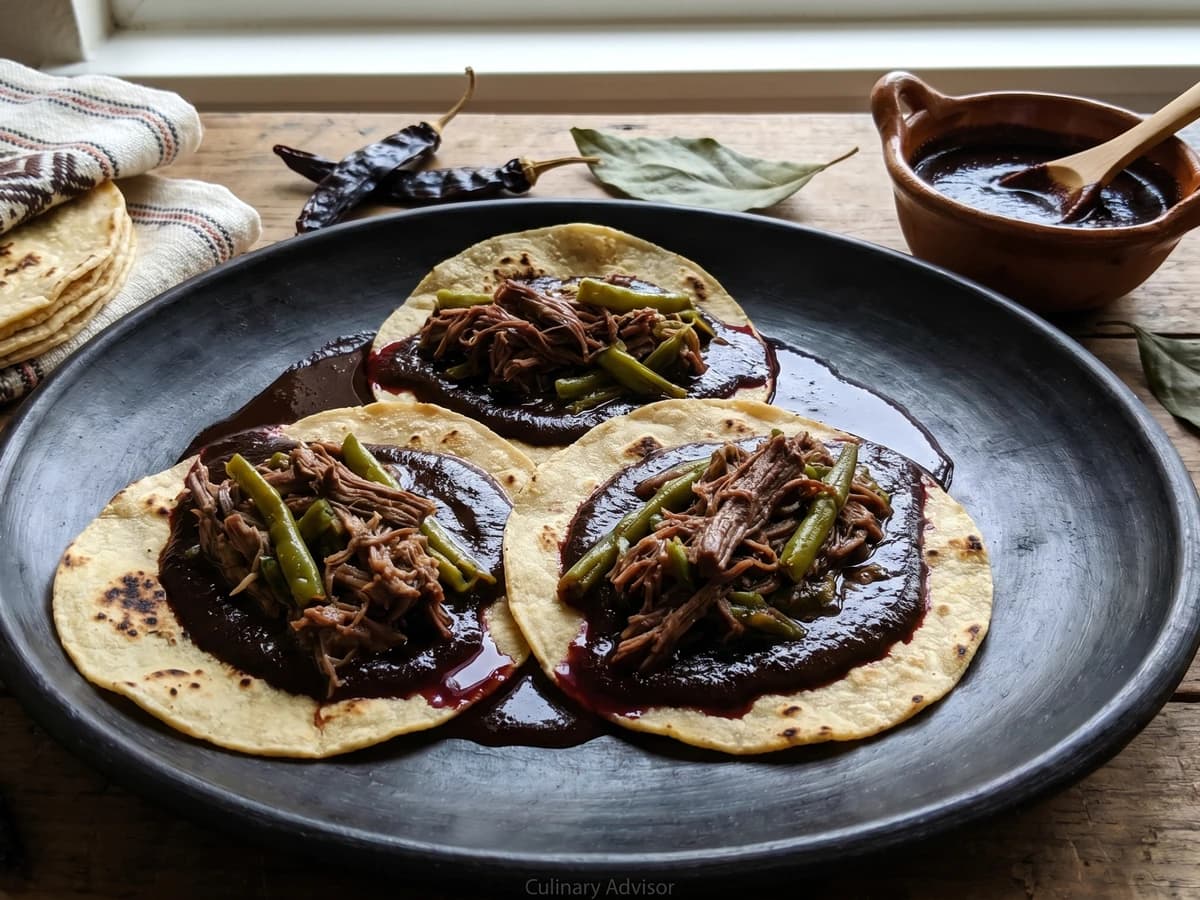 Tacos de Chichilo con Res y Hoja de Aguacate - Chef Lupita