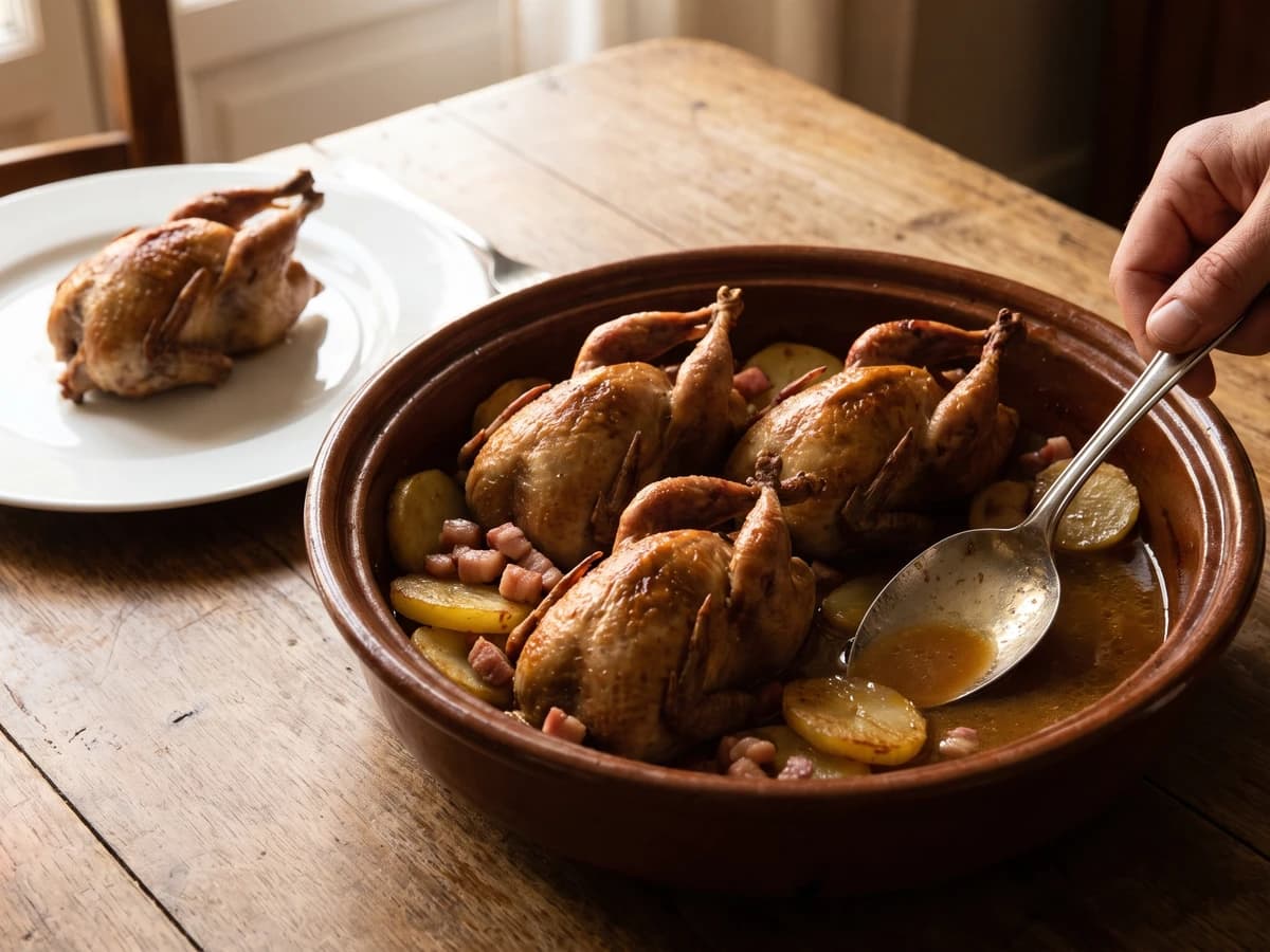Pigeonneaux en Casserole à la Paysanne - Chef Juliette