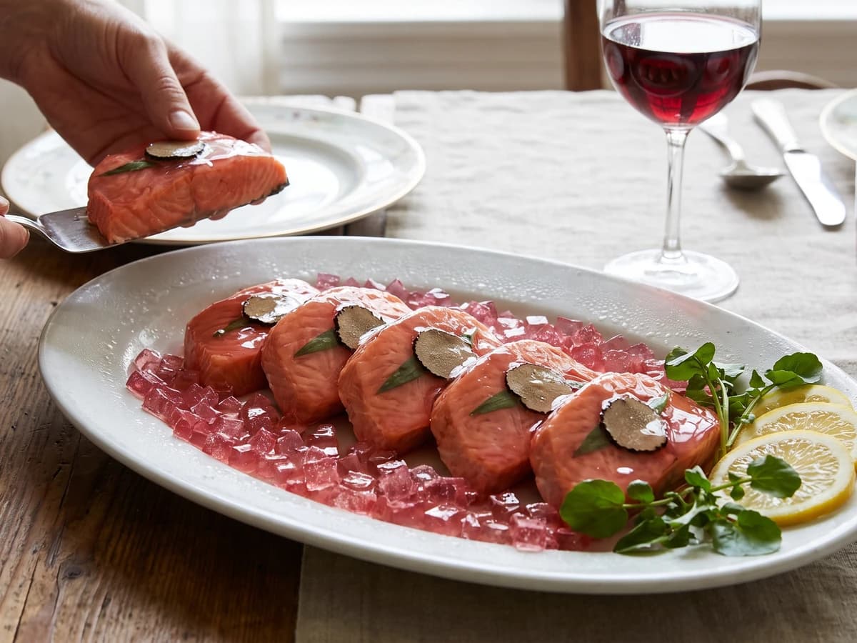 Fish Aspic with Red Wine - Chef Juliette