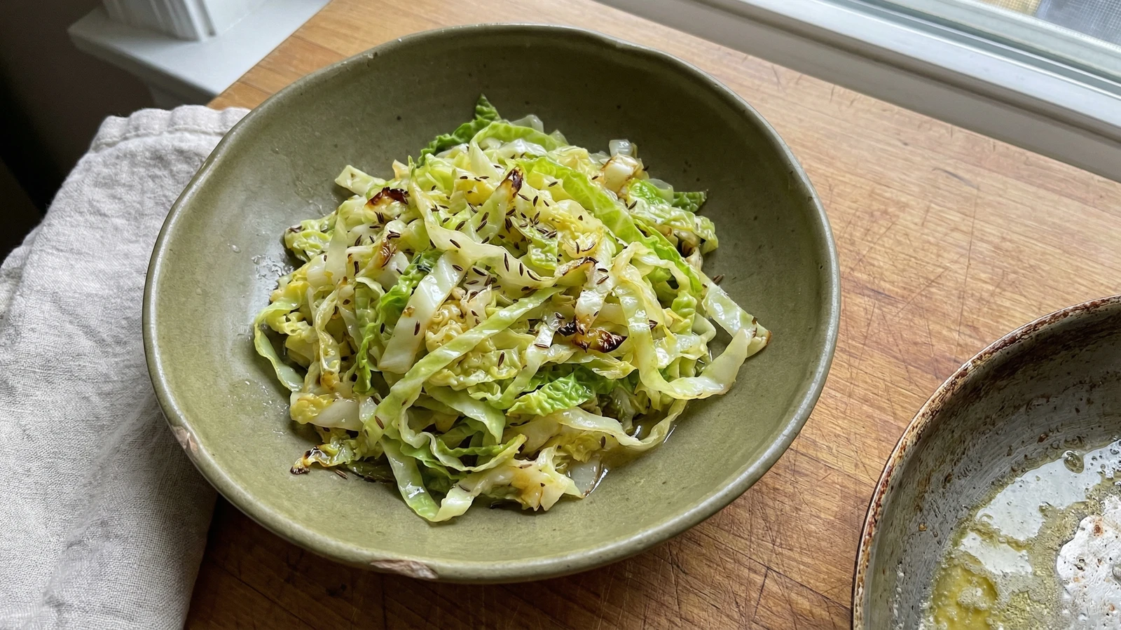 Buttered Savoy Cabbage with Caraway