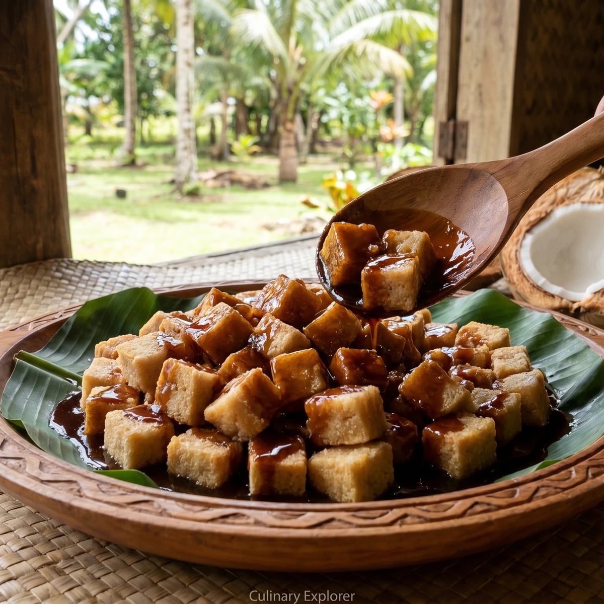 Faʻausi (Sāmoan Coconut-Caramel Dumplings)