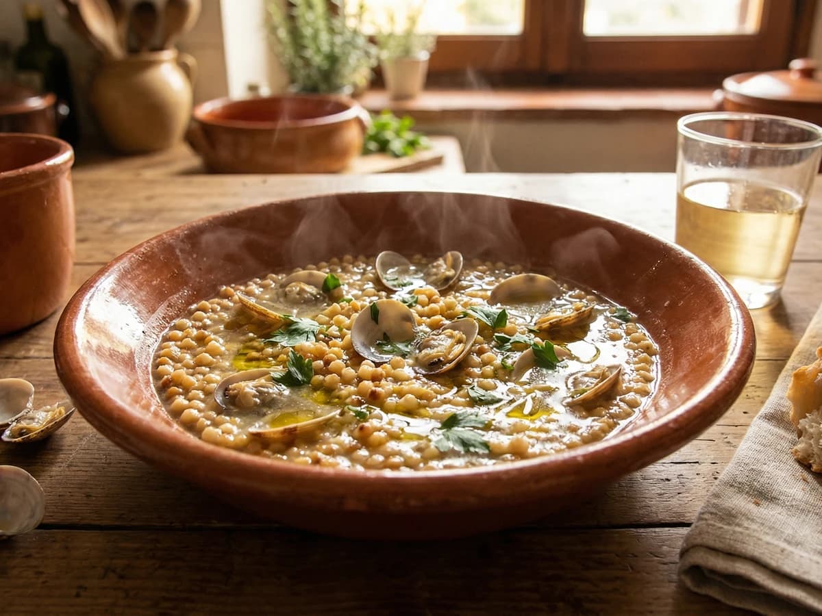 Fregola con Arselle - Chef Graziella
