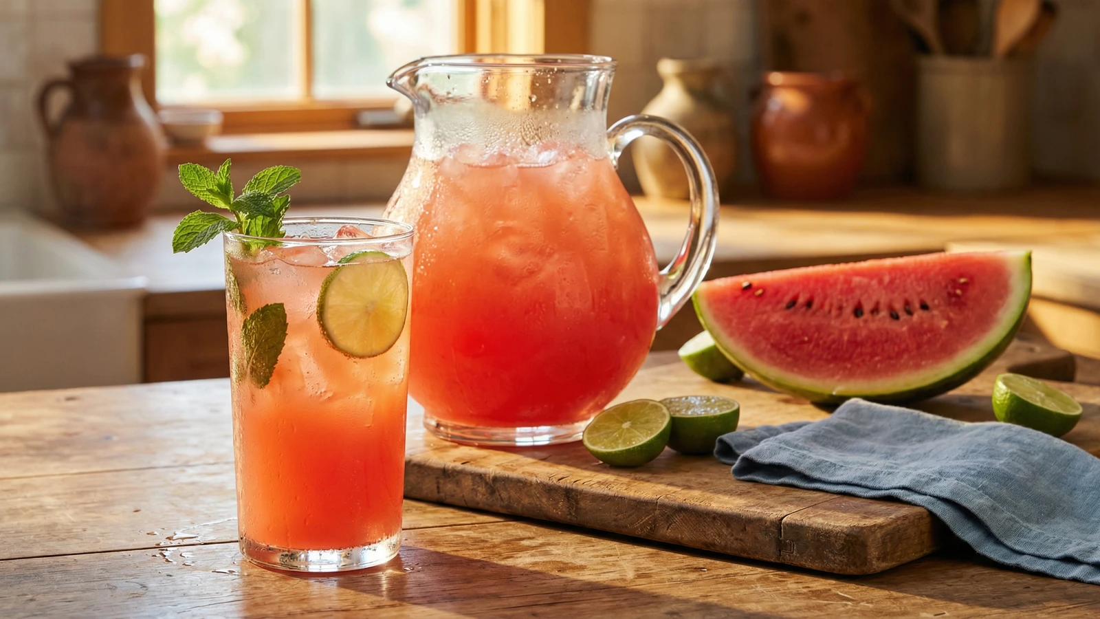 Watermelon Agua Fresca with Fresh Lime