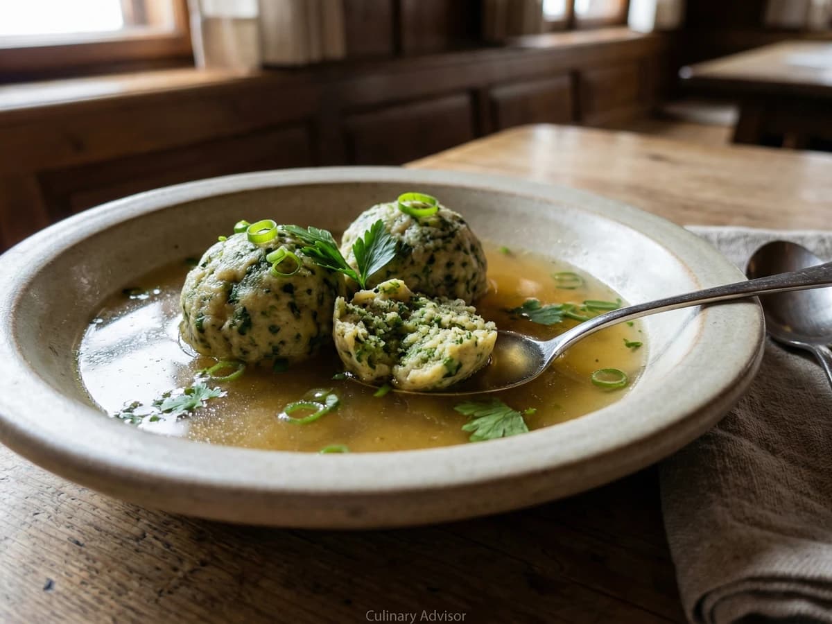 Fastenknödel (Tyrolean Herb Fasting Dumplings)