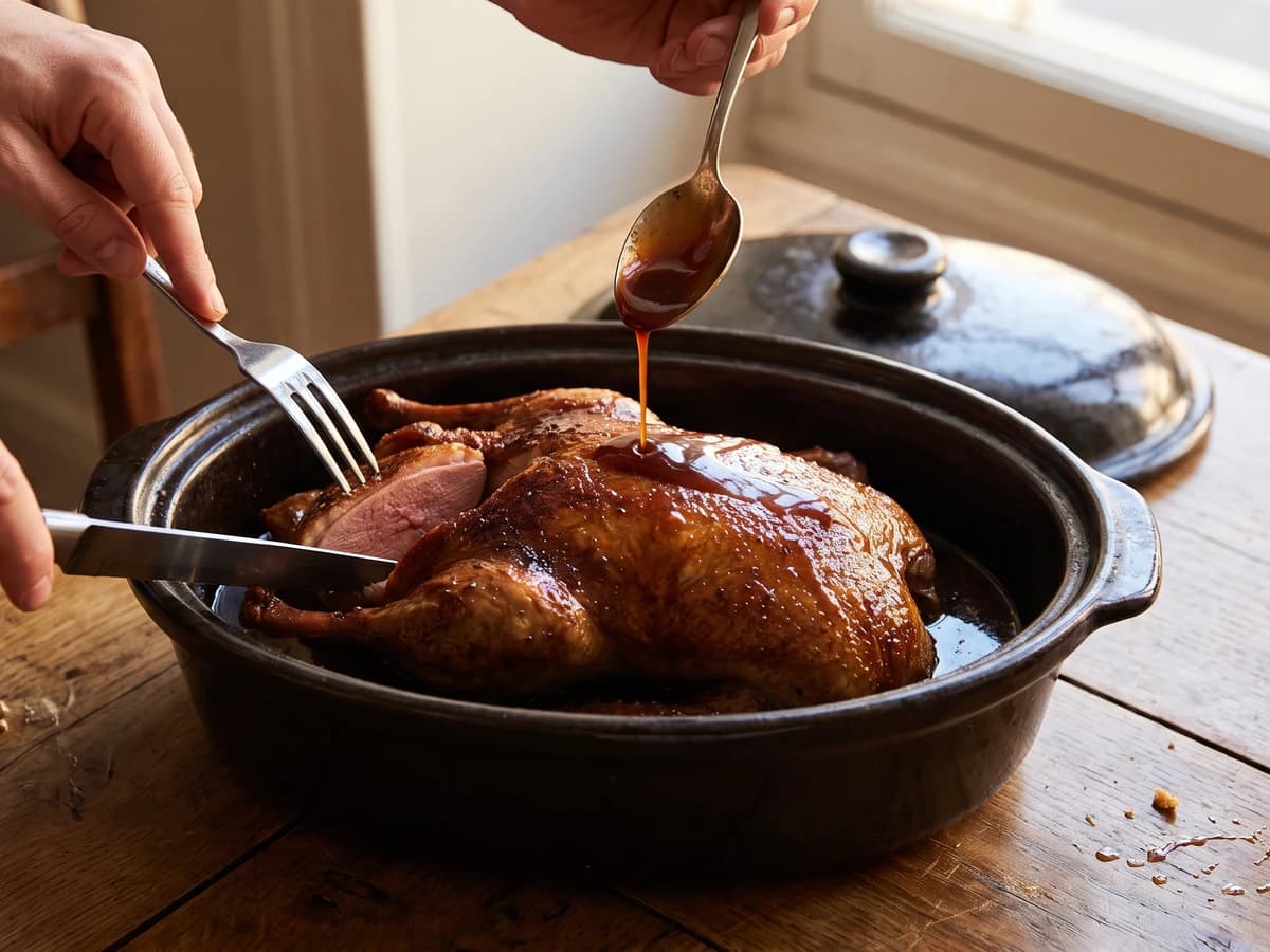 Caneton Rouennais au Porto - Chef Juliette