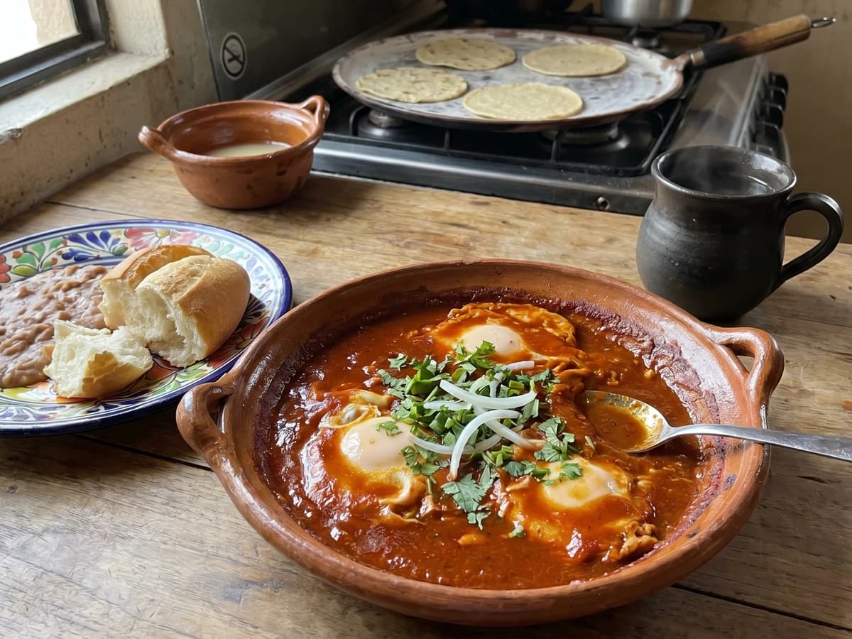 Huevos en Chile Colorado Guanajuatenses - Chef Lupita