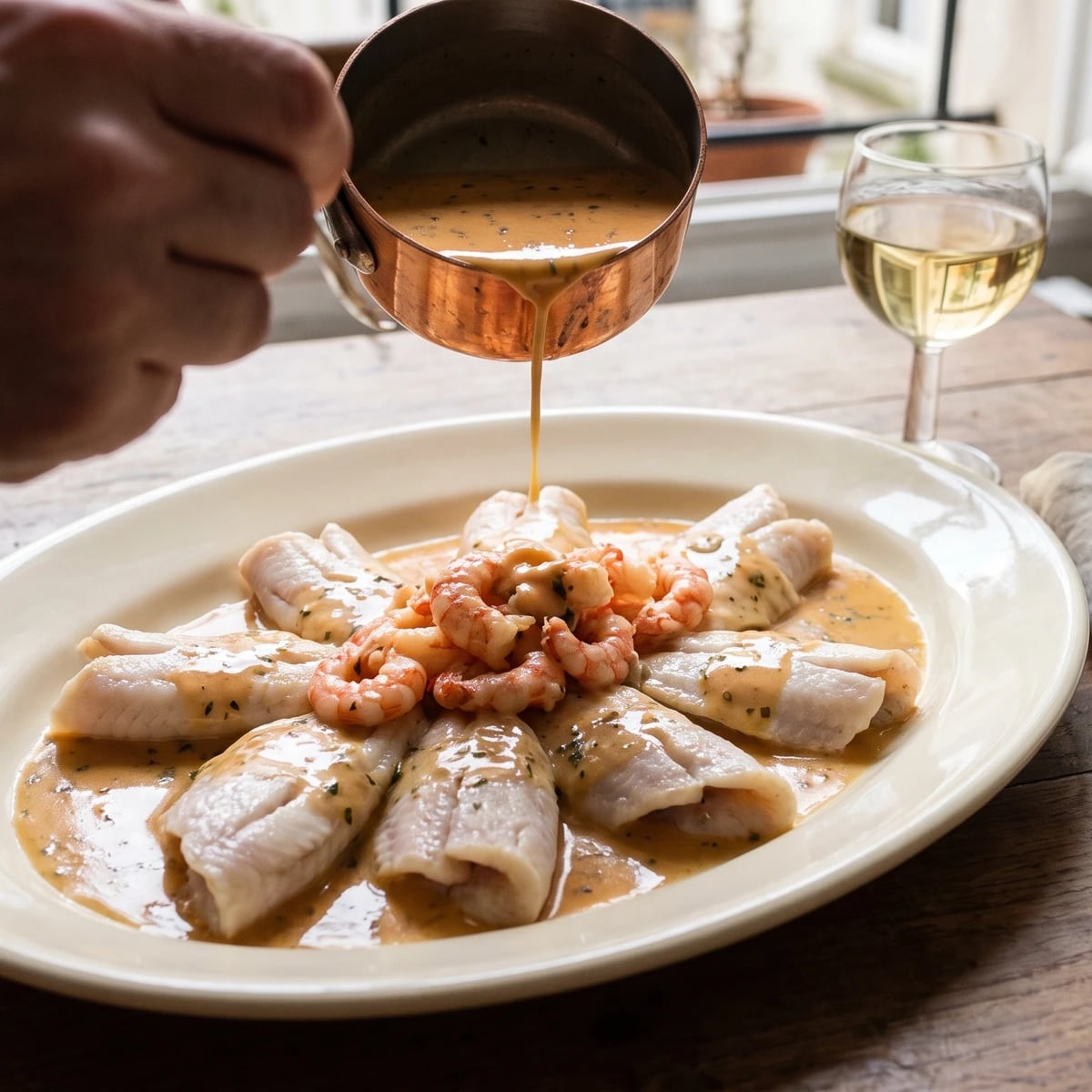 Filets de Soles aux Crevettes