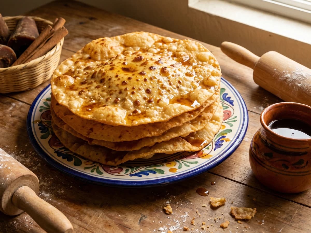 Buñuelos Bajío con Miel de Piloncillo - Chef Lupita