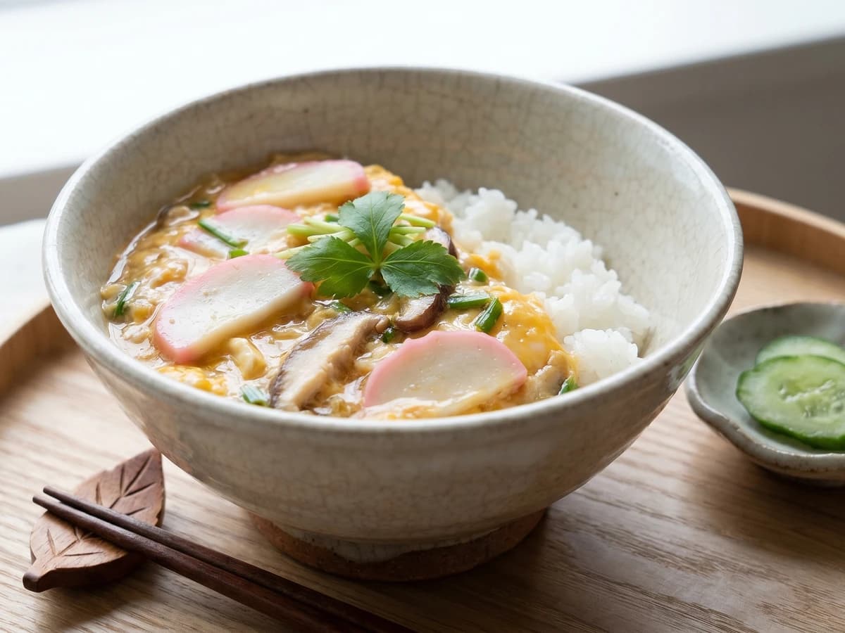 Fish-Cake and Egg Rice Bowl (木の葉丼, Konohadon) - Chef Takumi