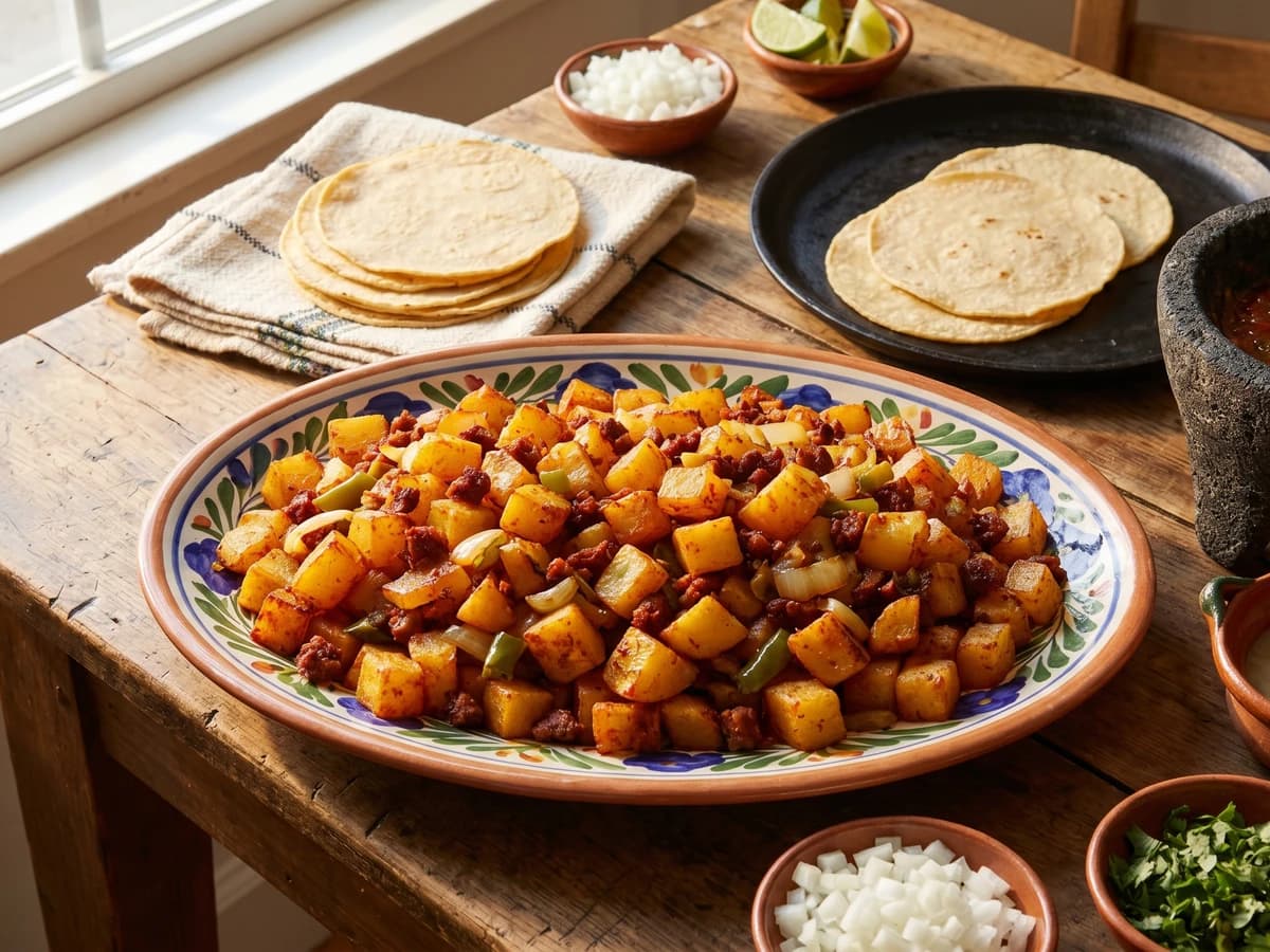 Papas con Chorizo Guanajuatenses - Chef Lupita