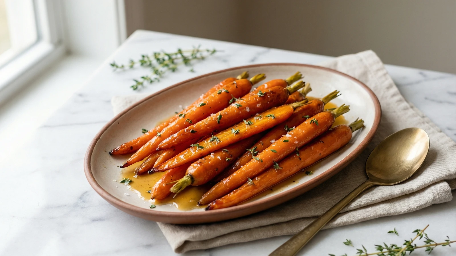 Glazed Carrots with Honey and Thyme