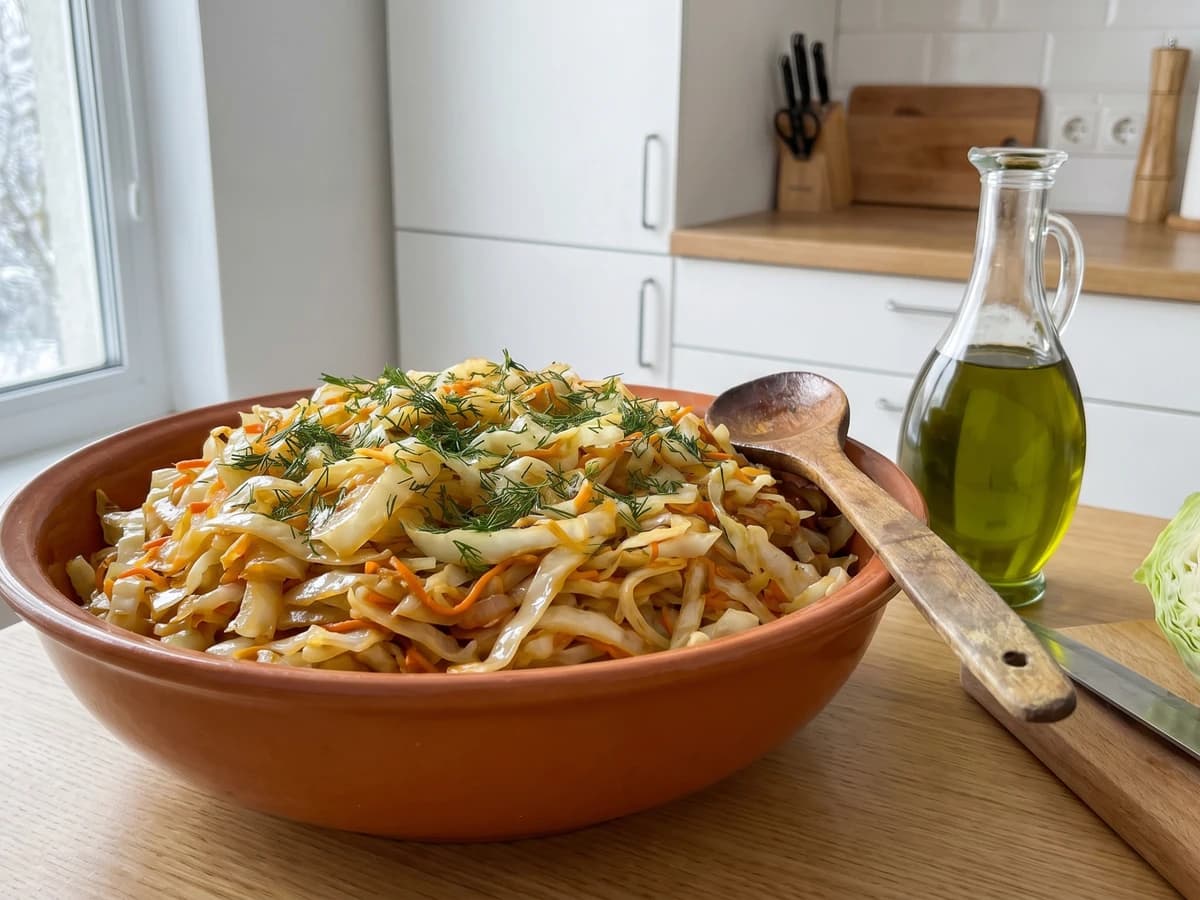 Smazhena Kapusta (смажена капуста, fried cabbage) - Chef Lesia