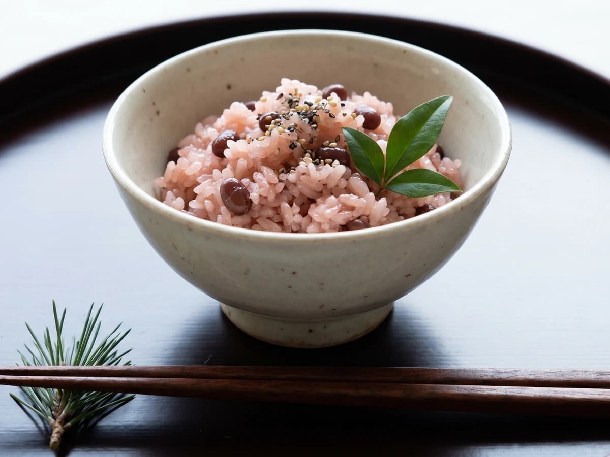 Sekihan (赤飯, celebratory red bean rice) - Chef Takumi
