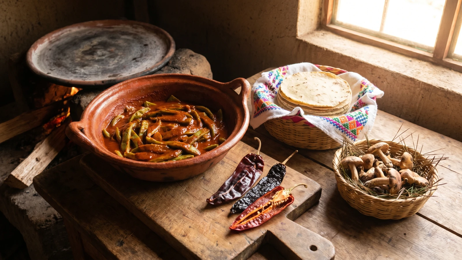 Nopales en Chilke Rojo Estilo Cherán