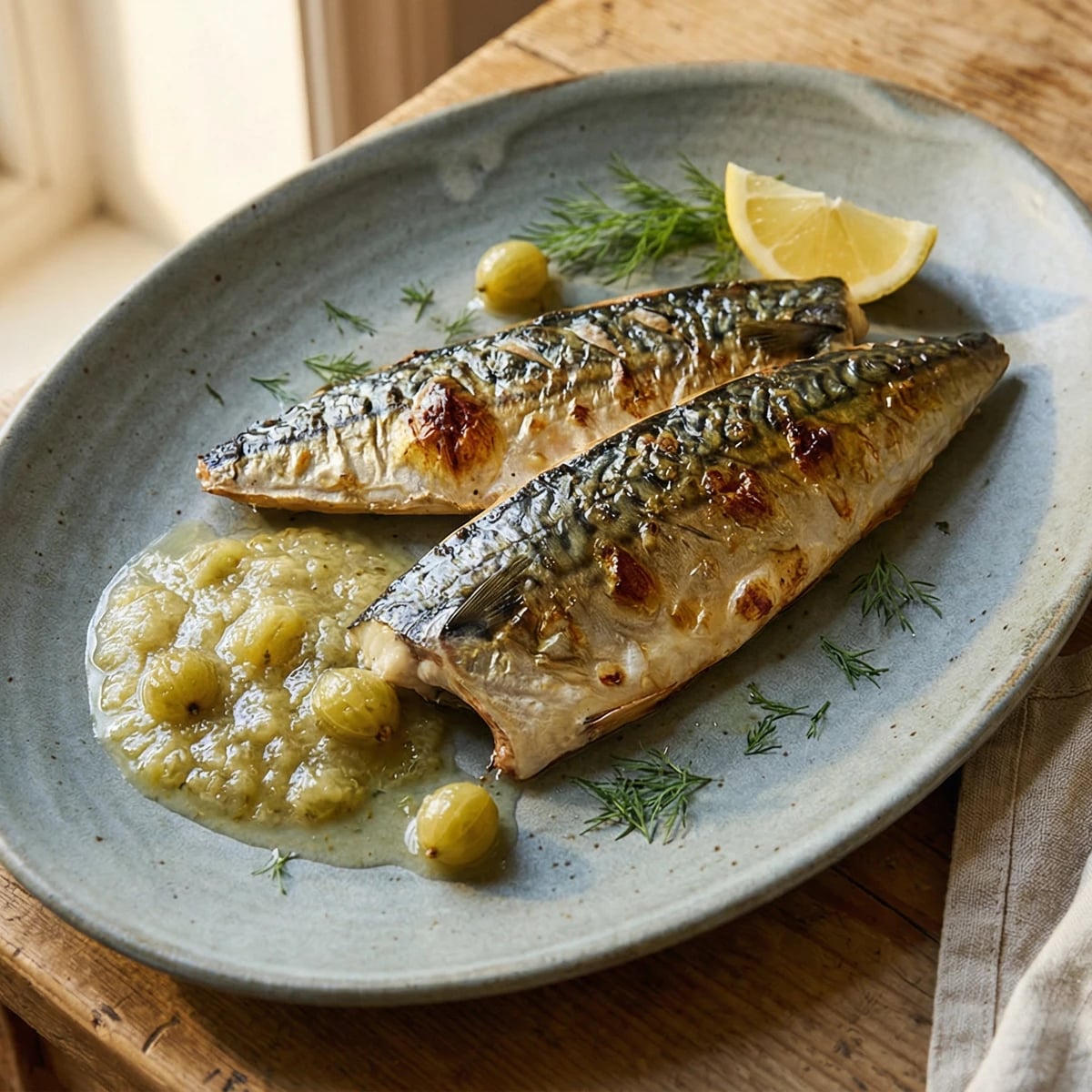 Mackerel with Gooseberry Sauce