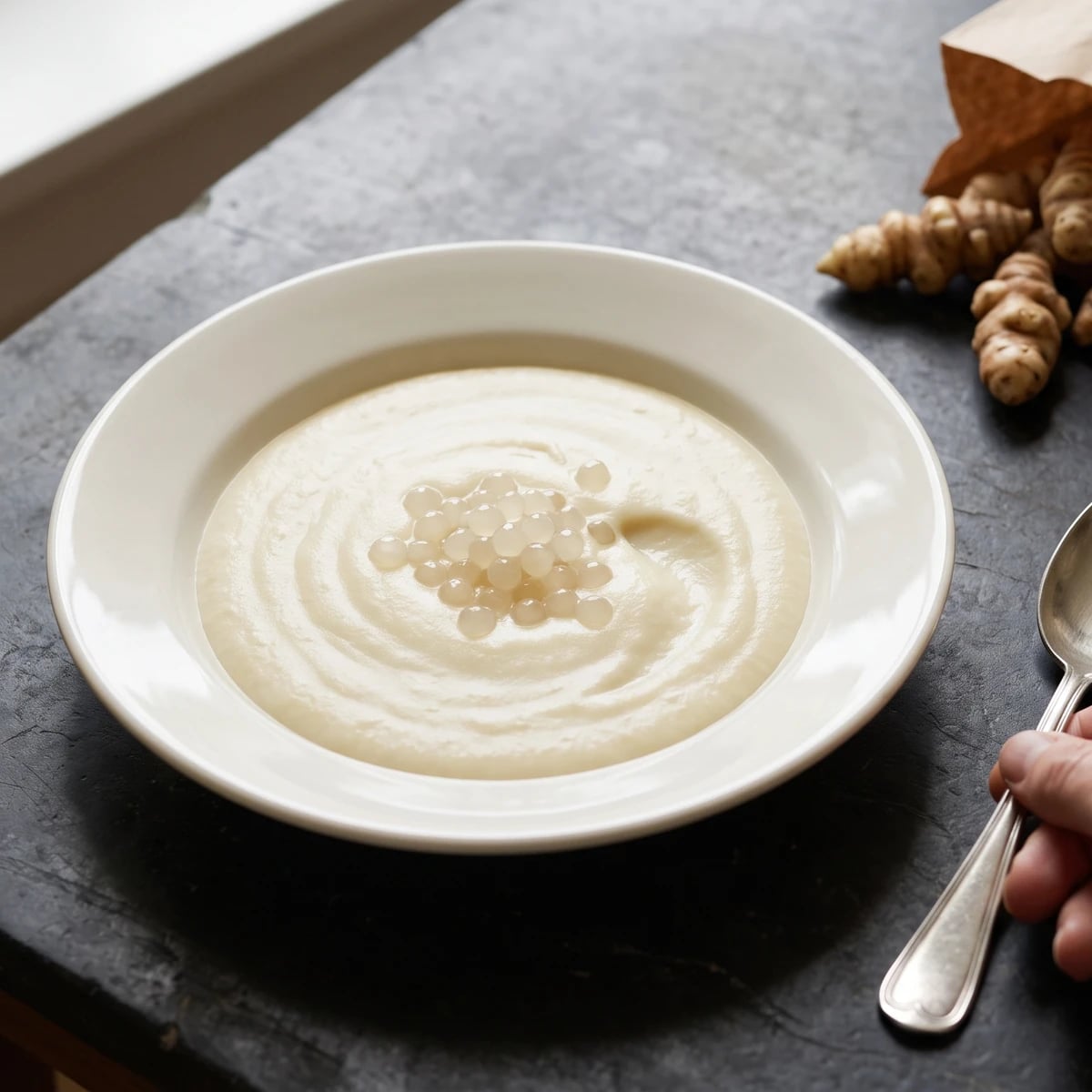 Purée de Crosnes, otherwise Japonaise