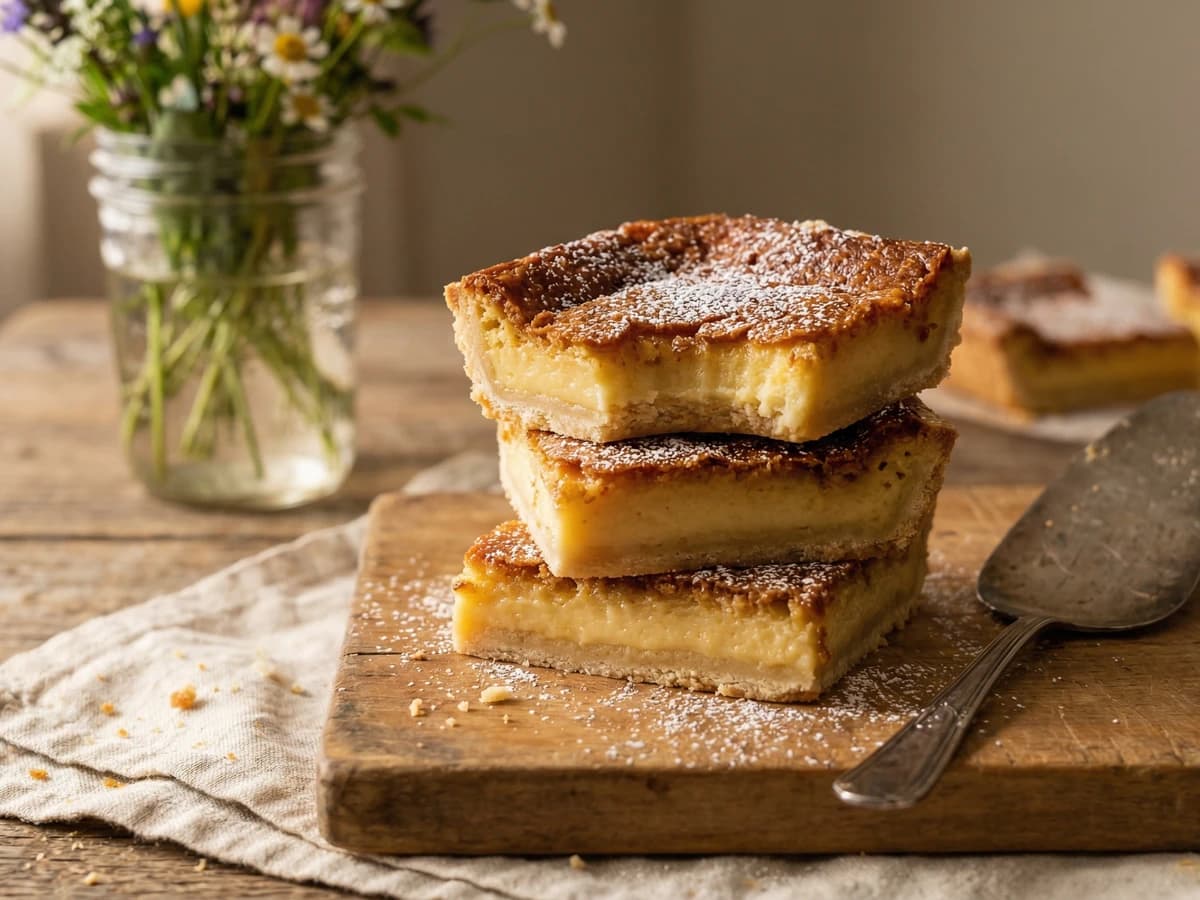 Southern Chess Pie Bars - Chef Remy
