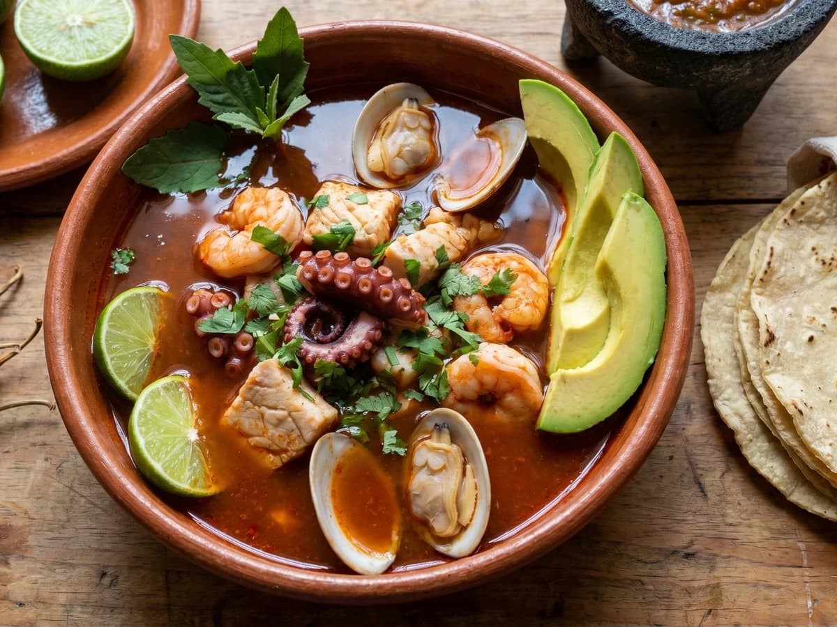 Caldo de Mariscos del Pacífico Oaxaqueño - Chef Lupita