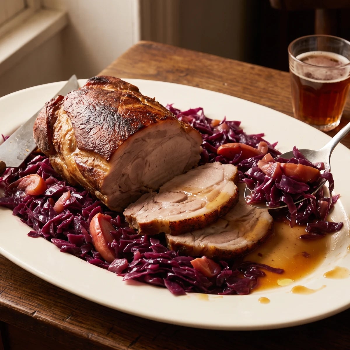 Fresh Neck of Pork with Red Cabbage à la Flamande