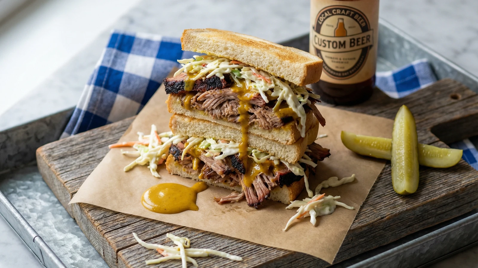 Carolina Mustard-Glazed Pulled Pork Sandwiches