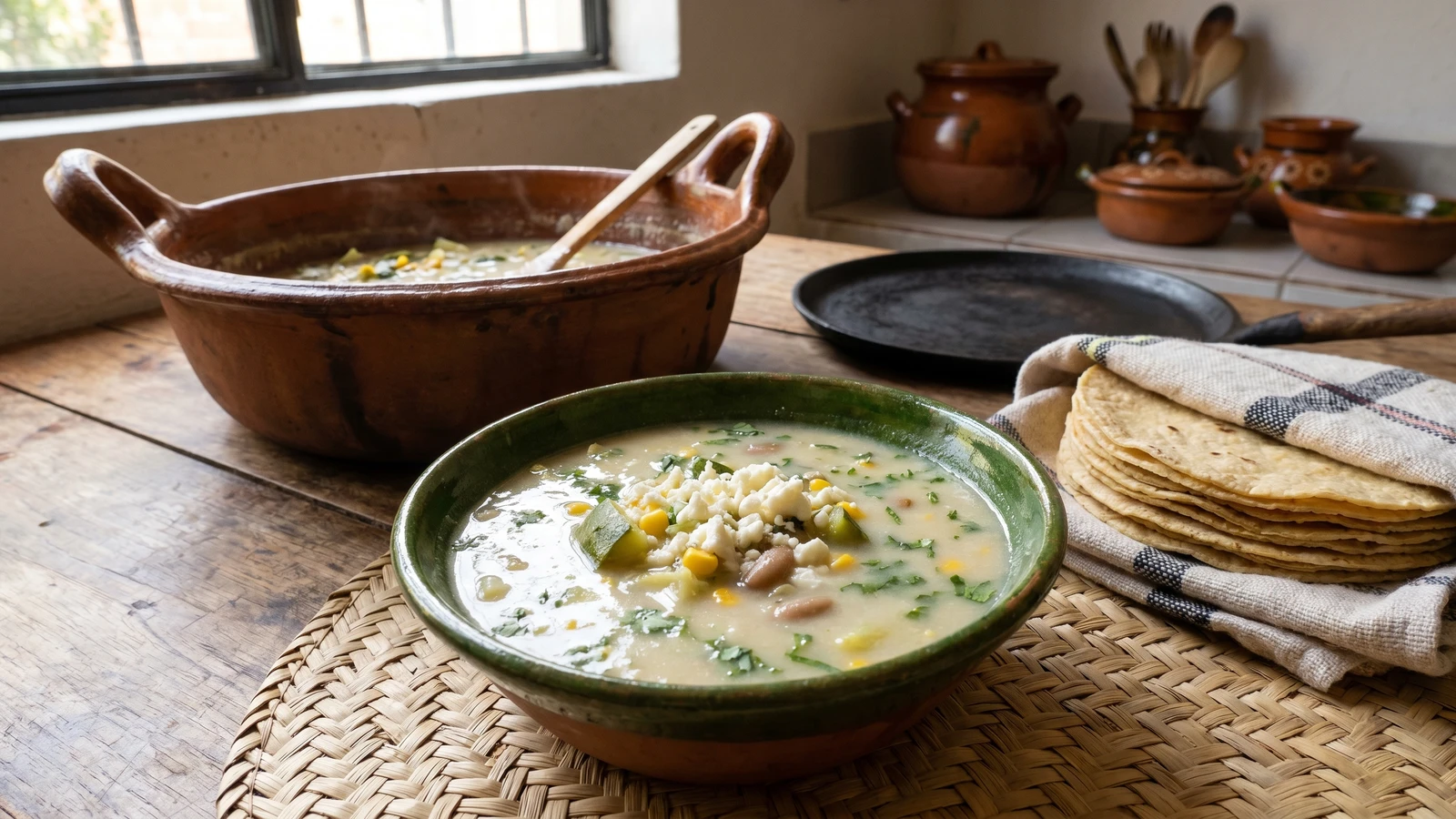 White Atápakua with Cilantro (Atápakua Urápiti)