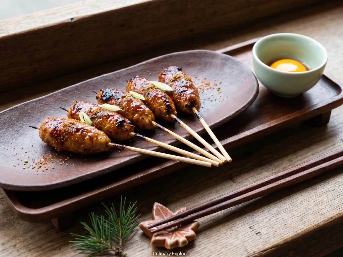 Yakitori Tsukune (つくね, chicken meatballs) - Chef Takumi