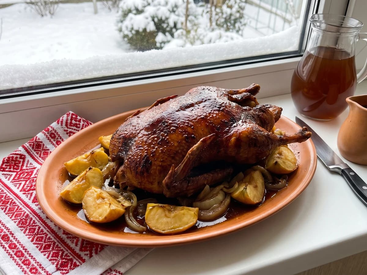 Kachka z Yablukamy (качка з яблуками, duck with apples) - Chef Lesia