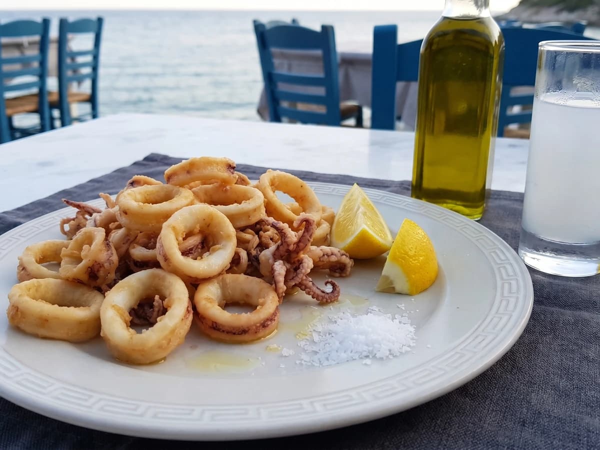 Aegean Island Kalamarakia Tiganita (Καλαμαράκια Τηγανητά)