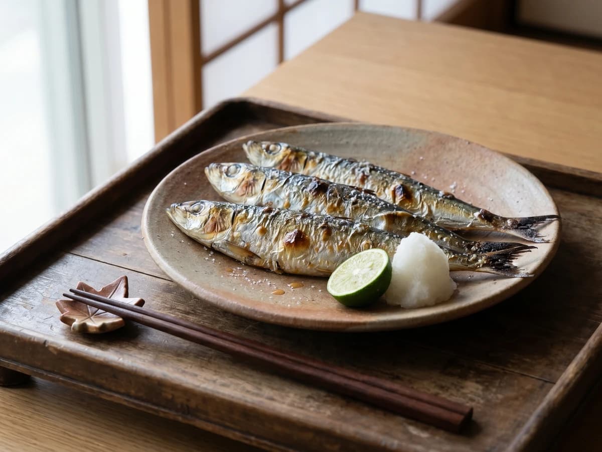 Salt-Grilled Sardines (鰯の塩焼き, Iwashi no Shioyaki) - Chef Takumi