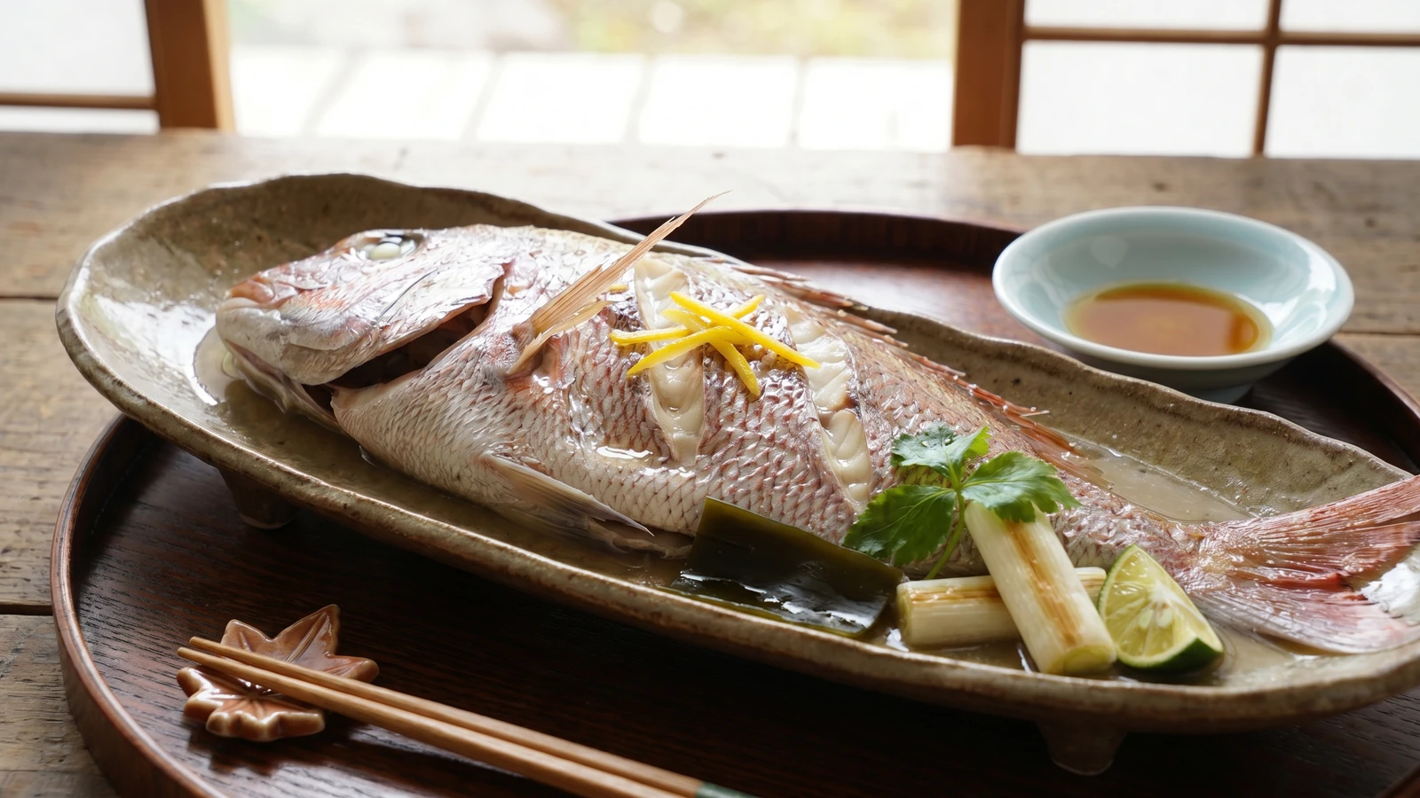 Sake-Steamed Sea Bream (鯛の酒蒸し, Tai no Sakamushi)
