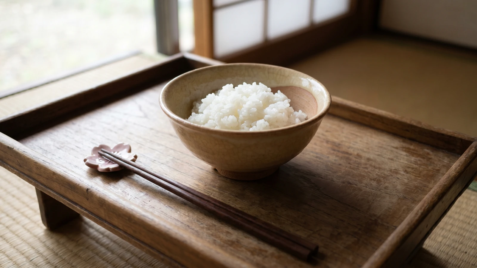 Gohan (ご飯, plain steamed rice)