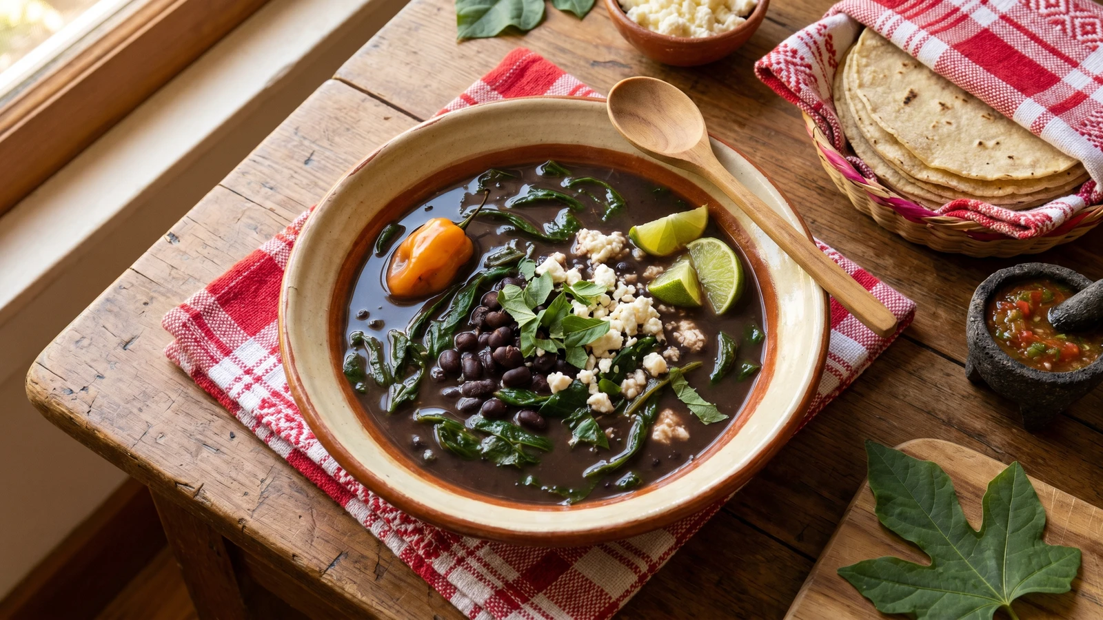 Frijol Negro con Chaya Yucateco