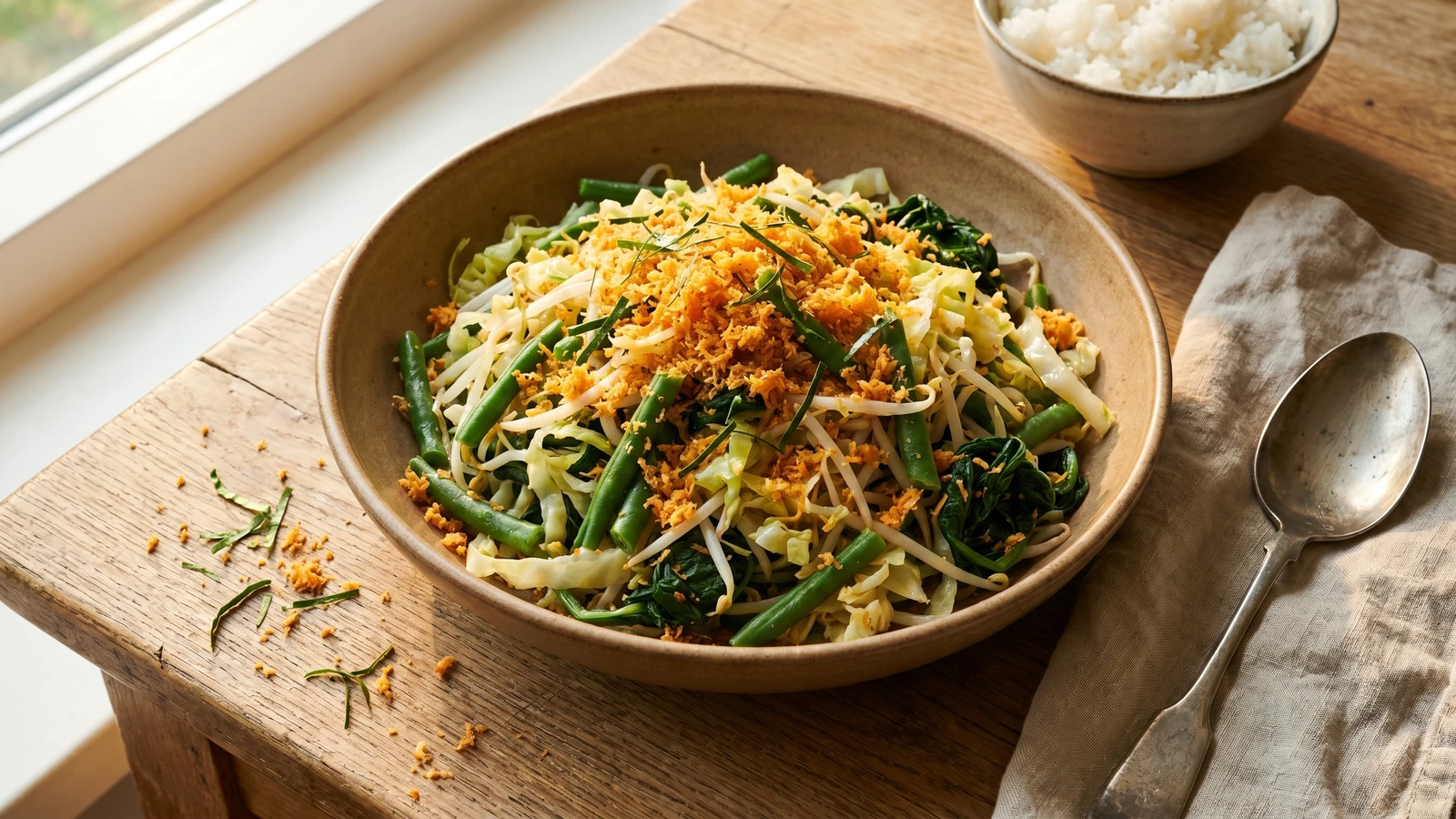 Urap (Balinese Vegetables with Spiced Coconut)
