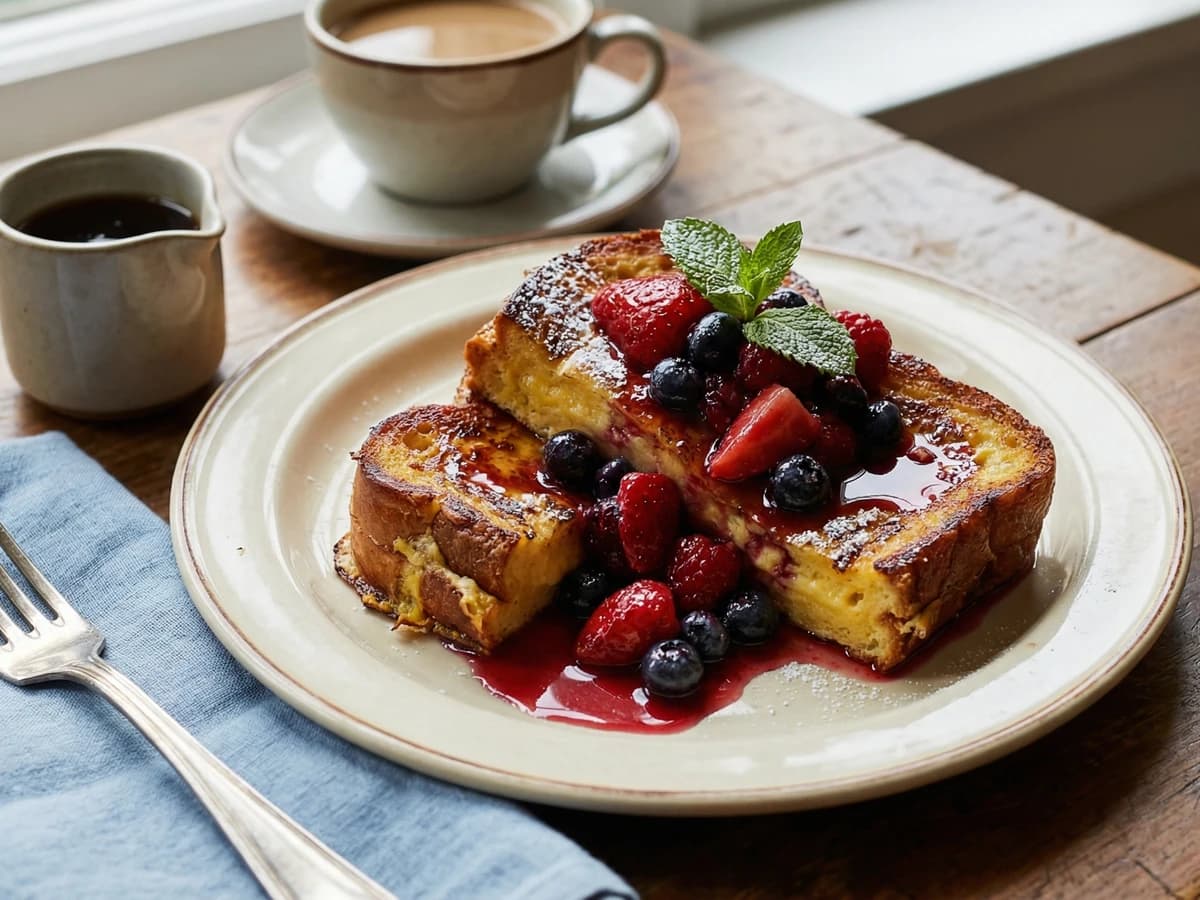 Brioche French Toast with Macerated Summer Berries - Chef Ally