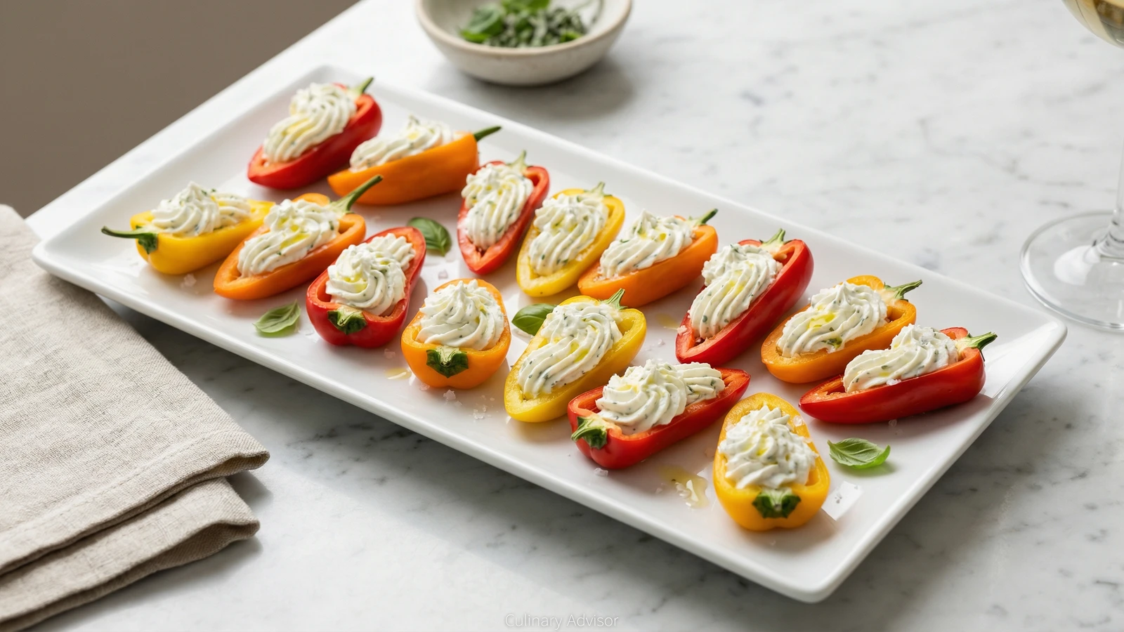 Goat Cheese Stuffed Mini Peppers