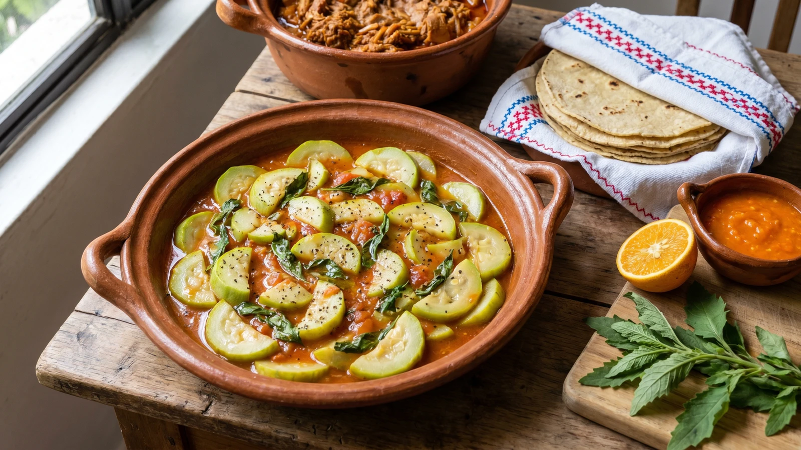 Calabacitas con Epazote Yucatecas